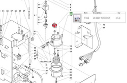 Termostat 125°C espresso 0V1318